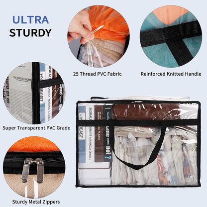 Blanket Storage Bags Extra Large 60L 4 Pack Clothes Organizer
