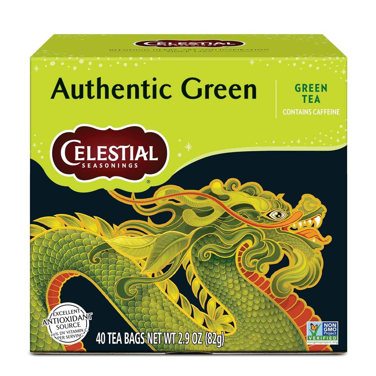 Celestial Seasonings Authentic Green Tea 40 Count