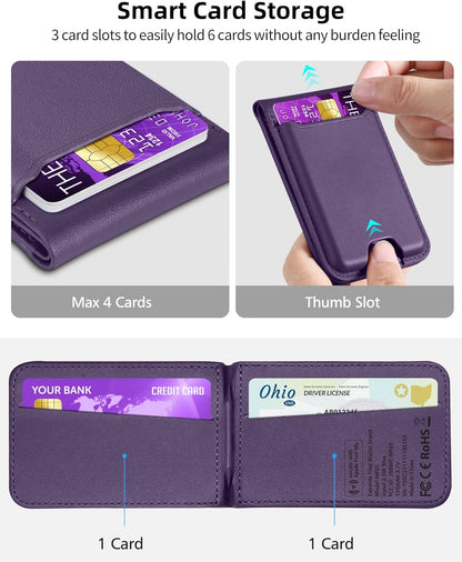 ExtreLife for Magsafe Wallet, Works with Apple Find My, 6 Cards Holder