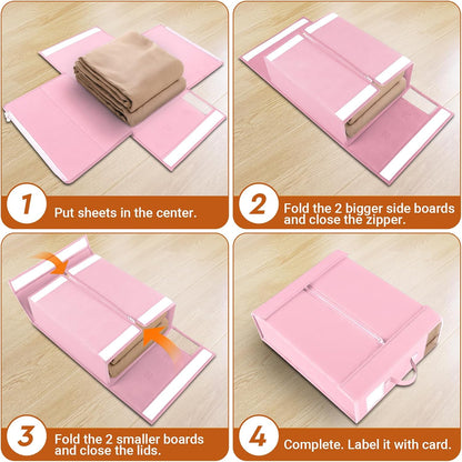 StorageTastic Bed Sheet Closet Organizers and Storage Under Bed Storage