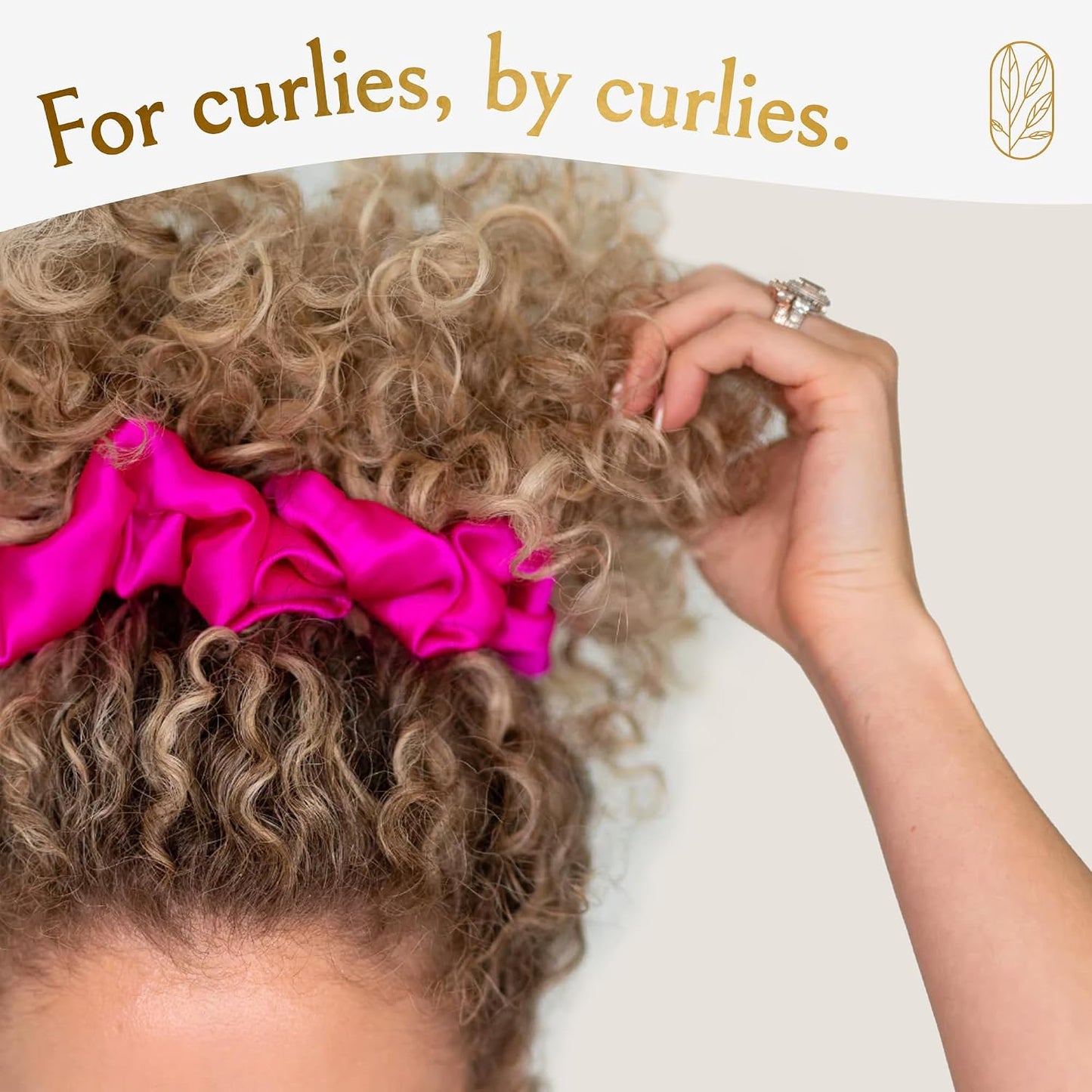 Silk Scrunchies for Women Ponytail Holders – Oversized Mulberry Silk Scrunchies – Extra Large No Damage Hair Ties for Curly, Thick, and Thin - Hair Accessories for Women – Black, XL By Curlfriend