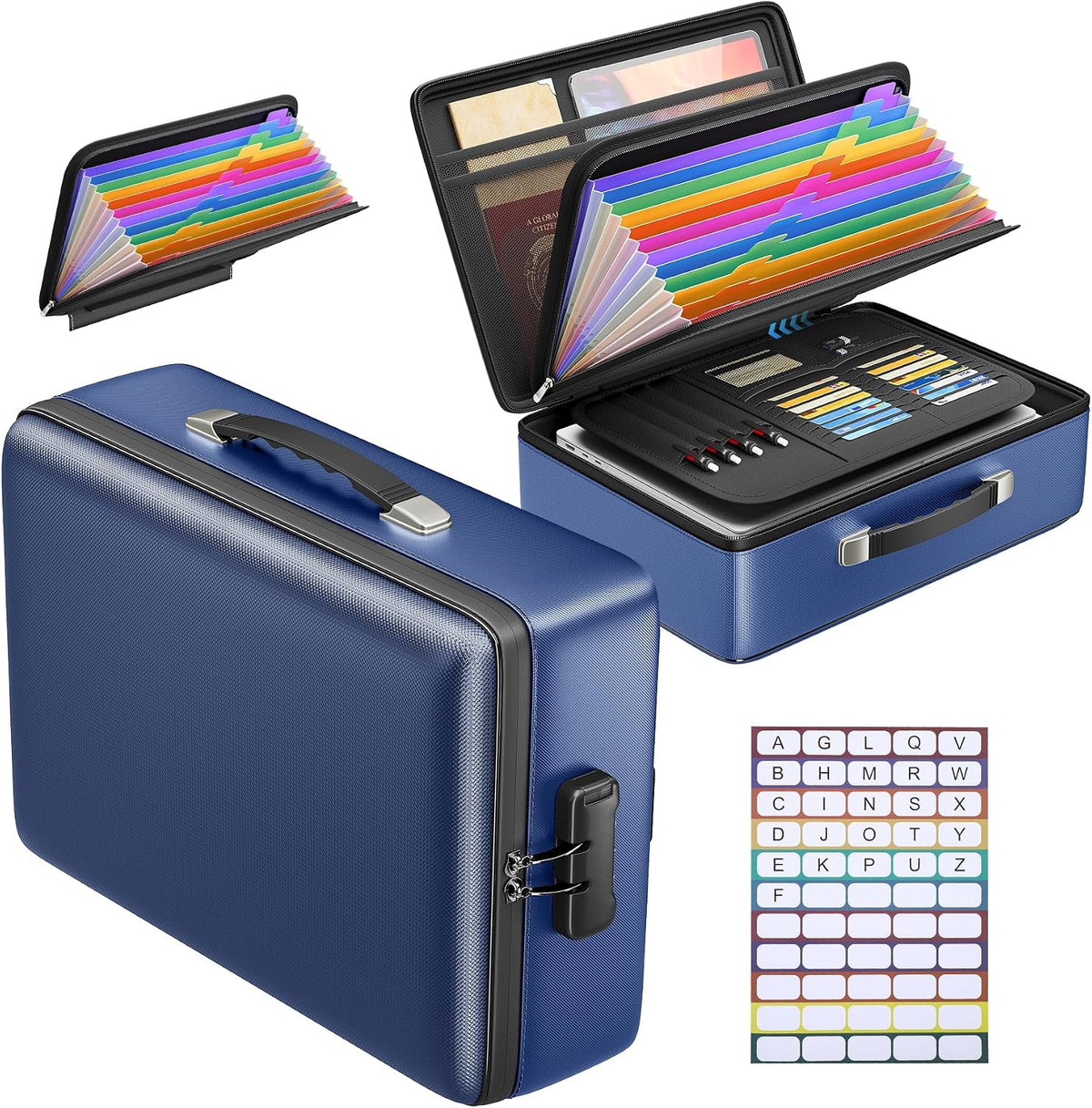 Fireproof Document Box, Hard Briefcase Fireproof Safe for Home Documents
