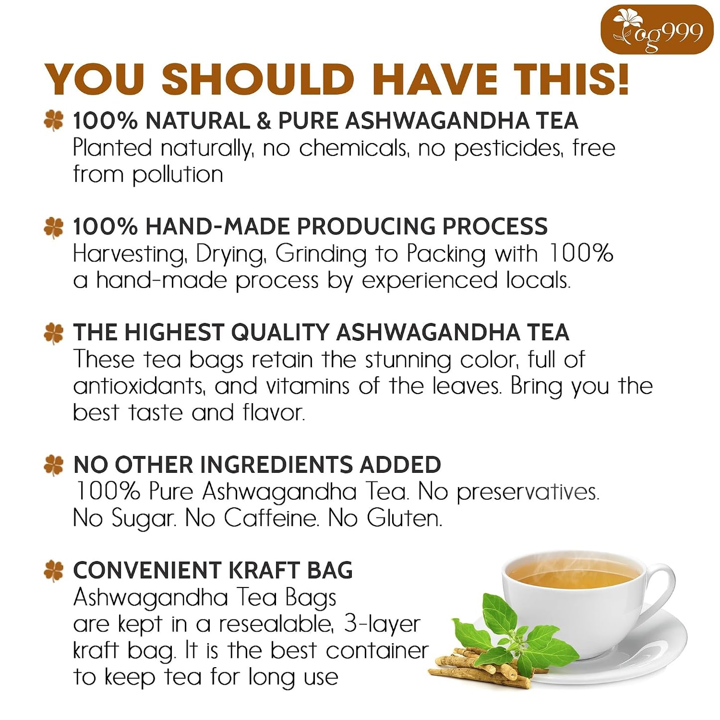 120 Bags Premium Turmeric Ginger Cinnamon Tea, Improve Digestion, Support Brain, Weight, Skin and Sleep, Eco-Conscious Tea Bags and Premium Natural Ingredients. Turmeric Ginger Herbal Tea. No Sugar, No Caffeine, No Gluten, Vegan.