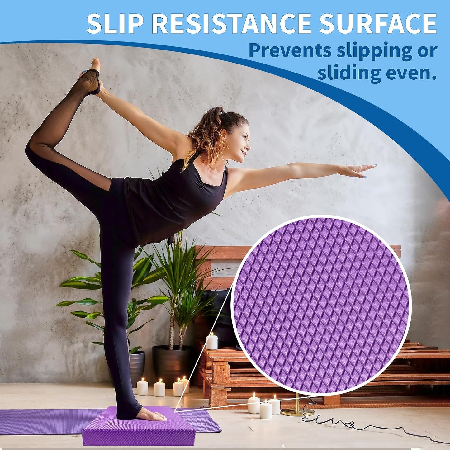 Professional Foam Balance Pad, Large Balance Pads for Physical Therapy, Foam Balance Board for Rehabilitation Stability Workout Knee and Ankle Exercise Strength Training
