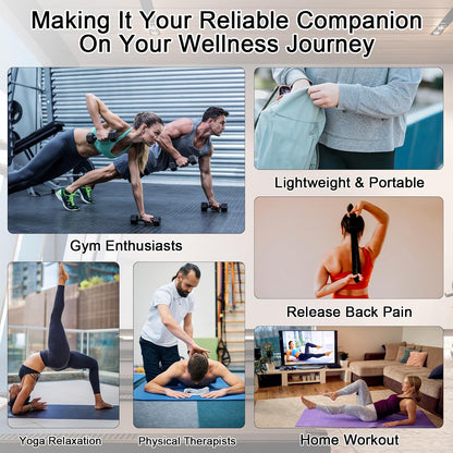 iGreely Premium Muscle Roller the Ultimate Massage Roller Stick 17 Inches Recommended By Physical Therapists Promotes Recovery Fast Relief for Cramps Soreness Tight Muscles-White