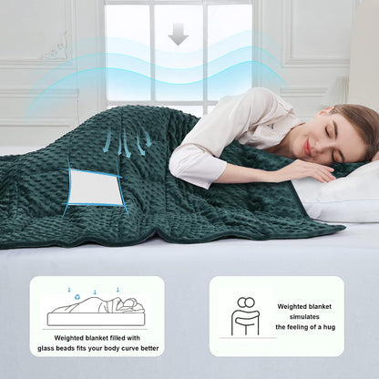 Alomidds Weighted Lap Blanket 7lbs, Cozy Luxury Breathable Weighted Blanket for Adults, Weighted Lap Pad for Travel, Relaxation, Sleeping, Purple, 29" x 24"