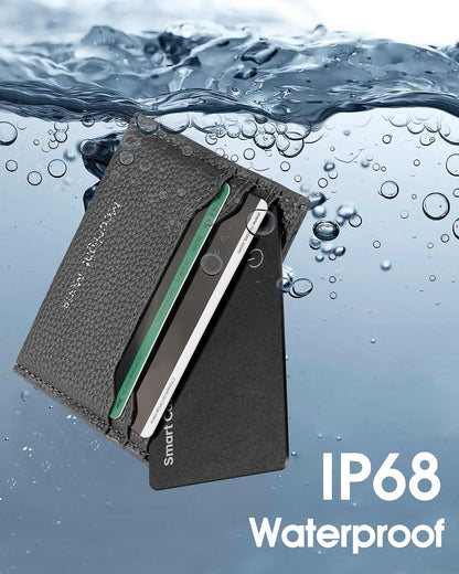 Zoilytech Wallet Tracker Card for Android 2 Pcs,Rechargeable Wallet Finder, Thin and Light Smart Card IP68 Waterproof GPS Tracker Item Locator for Find Hub App(Android Only)