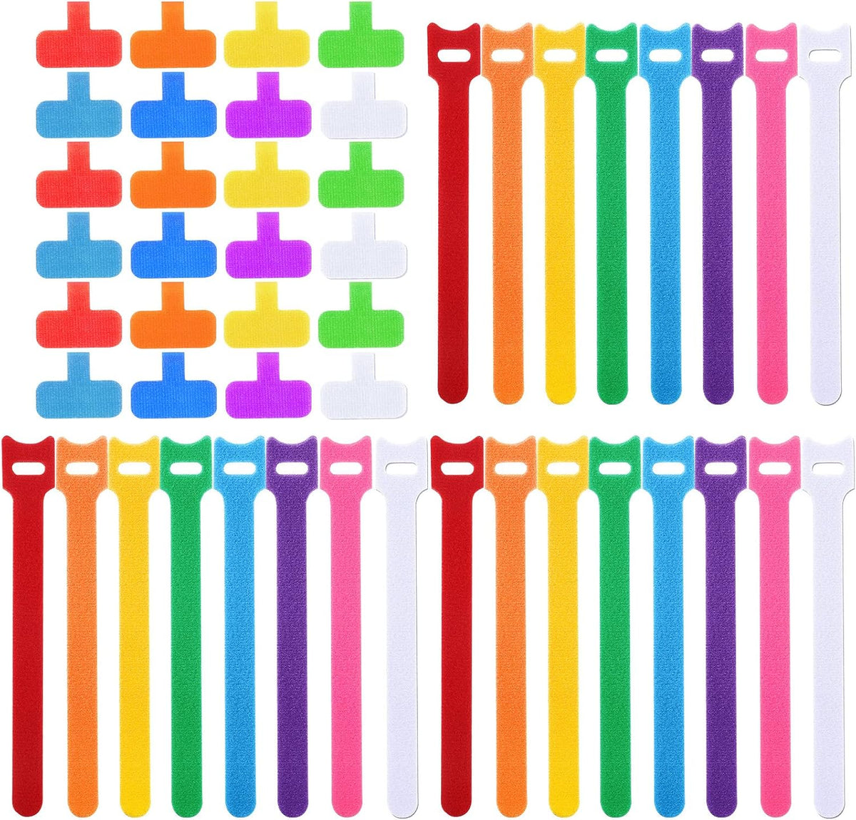 TaoBary 48 Pcs Cable Labels for Cords, Reusable Cable Ties Organizer Kit