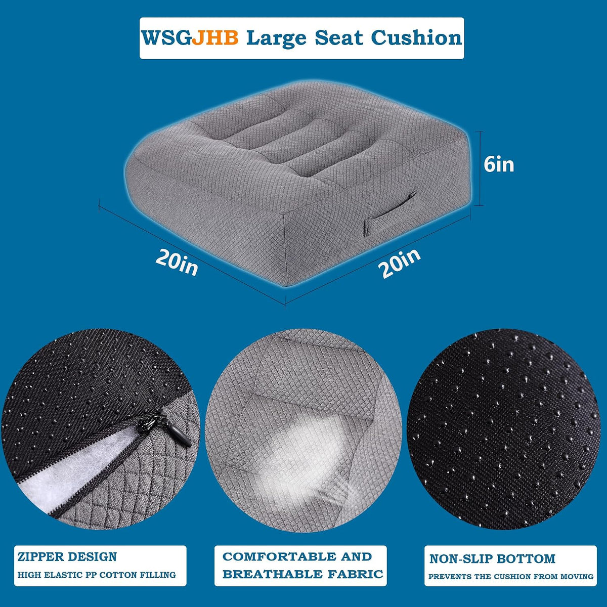 WSGJHB Car Booster Seat Cushion Posture Cushion for Long Sitting