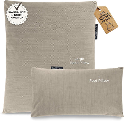 BADESOFA® Luxury Bath Pillow M in Ivory, Quick-Drying Bath Back Pillow