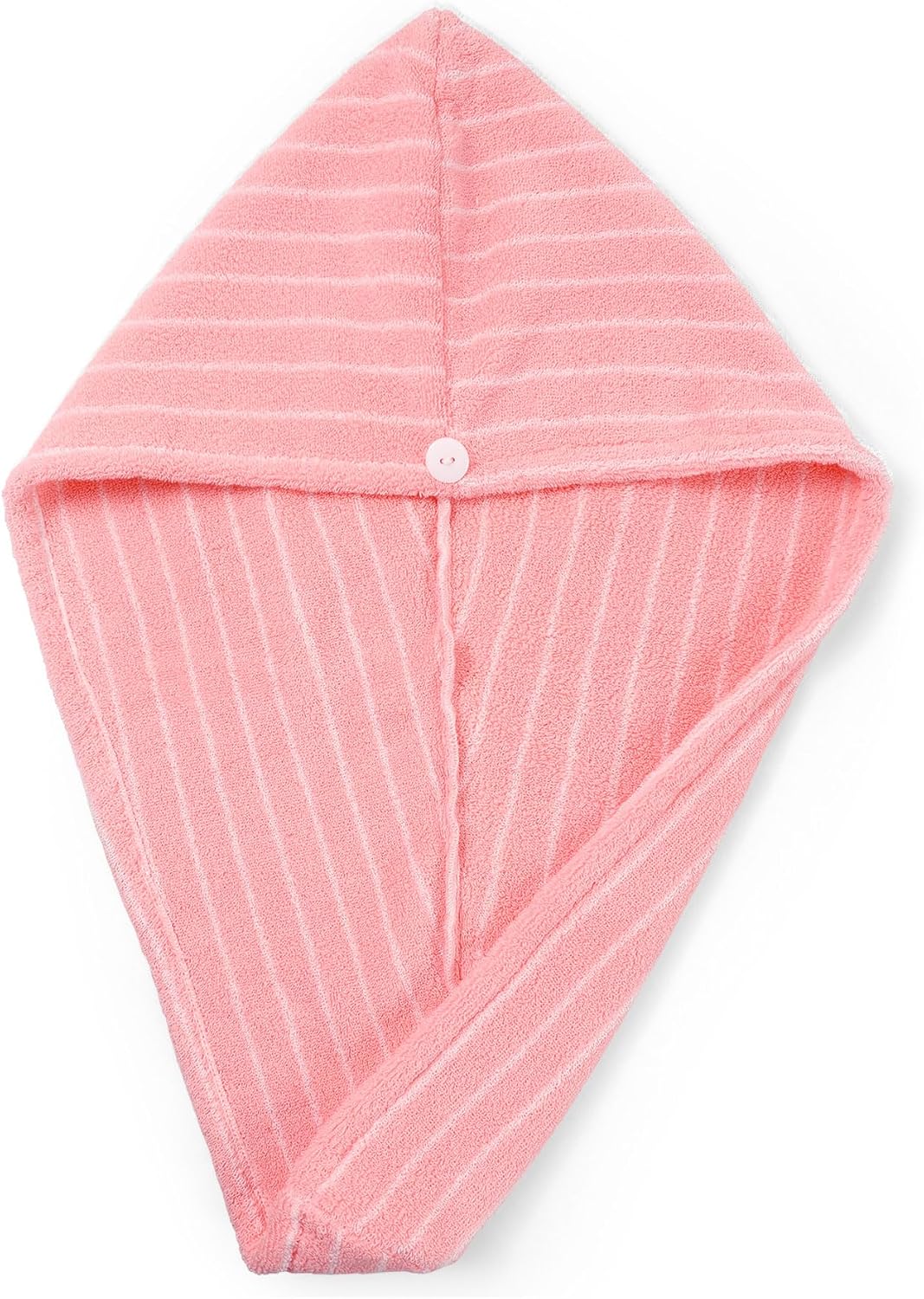 Jacquotha Cotton Hair Towel Wrap for Women (Black & White Striped) – Anti-Frizz Absorbent Quick Drying Hair Turban for Wet Hair, 25” x 9.5”, 1 Pack