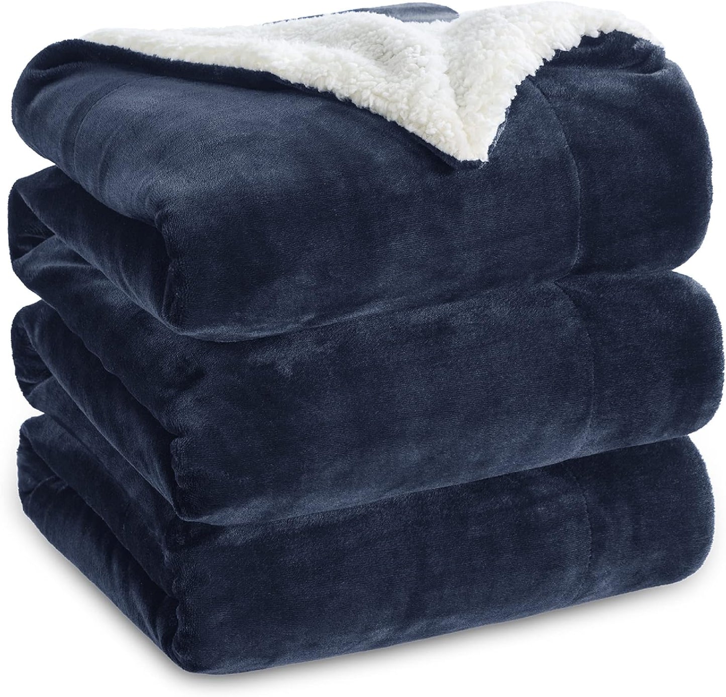 Bedsure GentleSoft Sherpa Fleece Throw Blanket for Couch, Non-Heated, Thick & Warm Cozy Blanket for Winter, Soft Fuzzy Plush Throw Gifts for Women and Men, Grey, 50x60 Inches