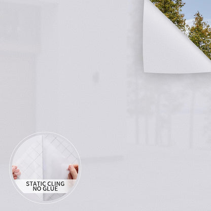 VELIMAX Static Cling Total Blackout Window Film Privacy Room Darkening Window Tint Black Window Cover 100% Light Blocking No Glue (17.7 x 78.7 inches)