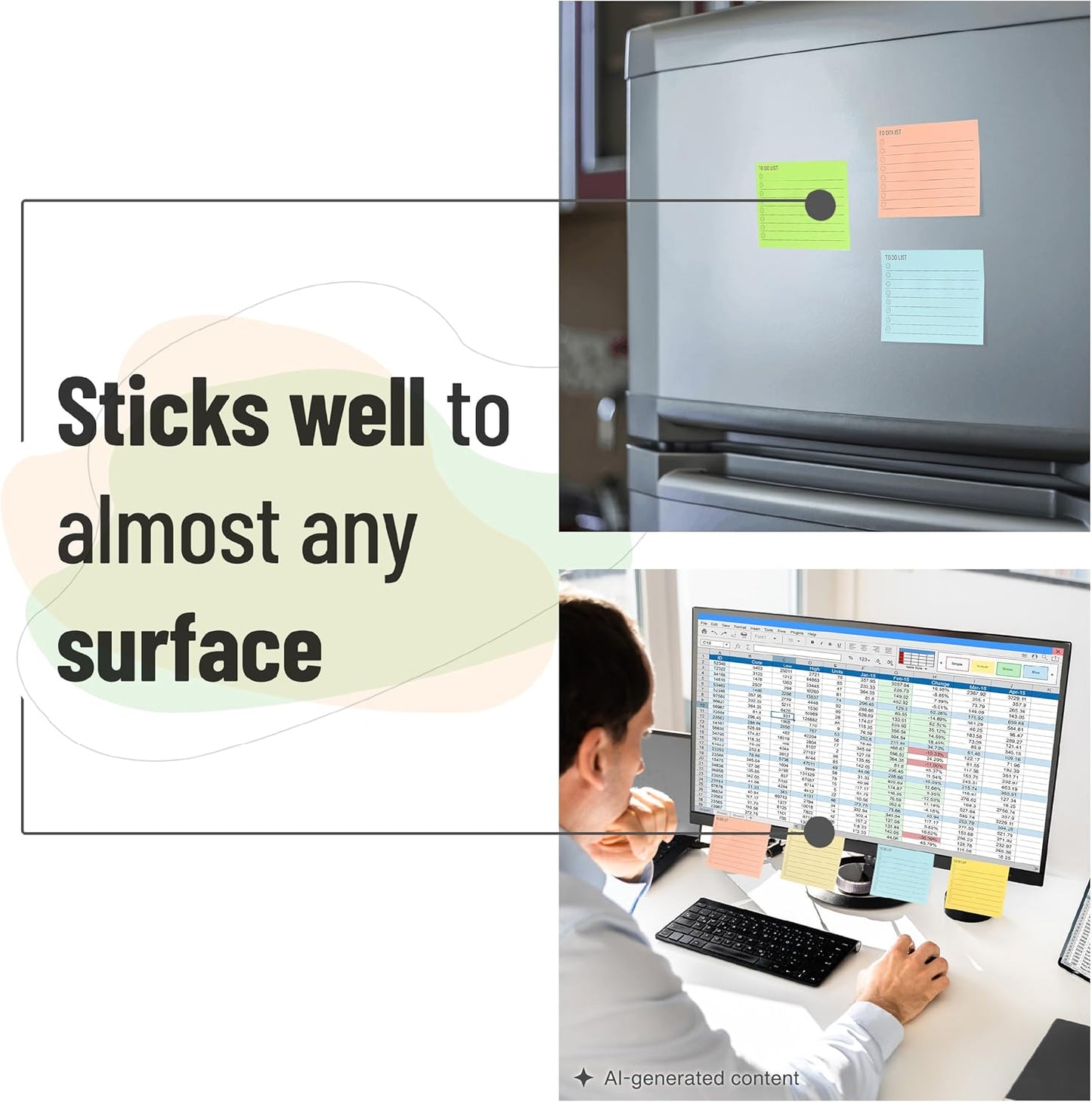 Mr. Pen- to Do List Sticky Notes, 3” x 5”, 9 Pads, 360 Sheets | Lined Checklist Sticky Pads with Smooth Writing, Easy Peel-Off, Thick Paper for Planning, Office, School & Daily Tasks