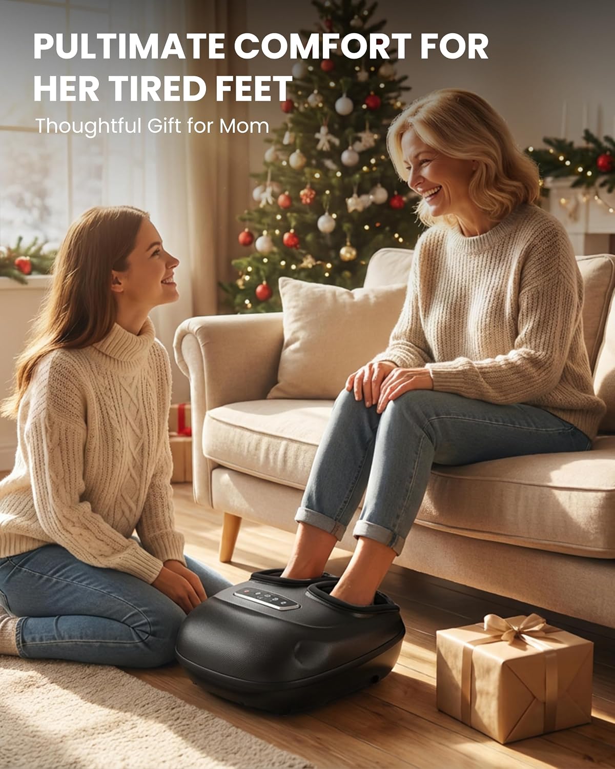 CILI Foot Massager with Heat, Shiatsu Foot Massager for Neuropathy & Plantar Fasciitis Relief, Gifts for Women Mom Dad,Heated Feet Massager with Deep Kneading,Compression,Vibration,FSA Eligible HSA