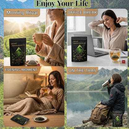 Niceen Oolong Tea Bags, 4g*30 Tea Bags, Selected Whole Leaf Oolong Tea, Smooth Aroma, Low Astringency, Daily Tea Ritual, Hot and Cold Brew, Vegan, Non-GMO (30 Pcs 1 Bags)