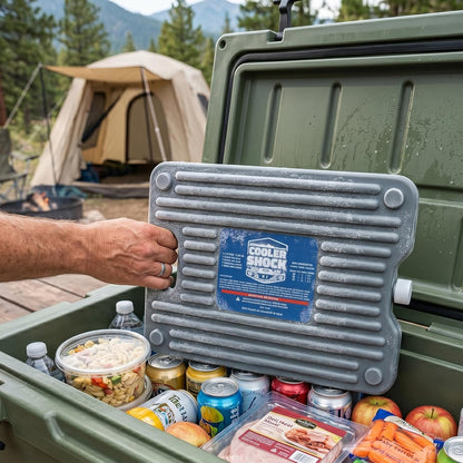 Cooler Shock Ice Packs - Reusable, Premium, Large Pack and Lunch Set for Long Term Use - Cools Faster Than Ice - Cooler Accessories