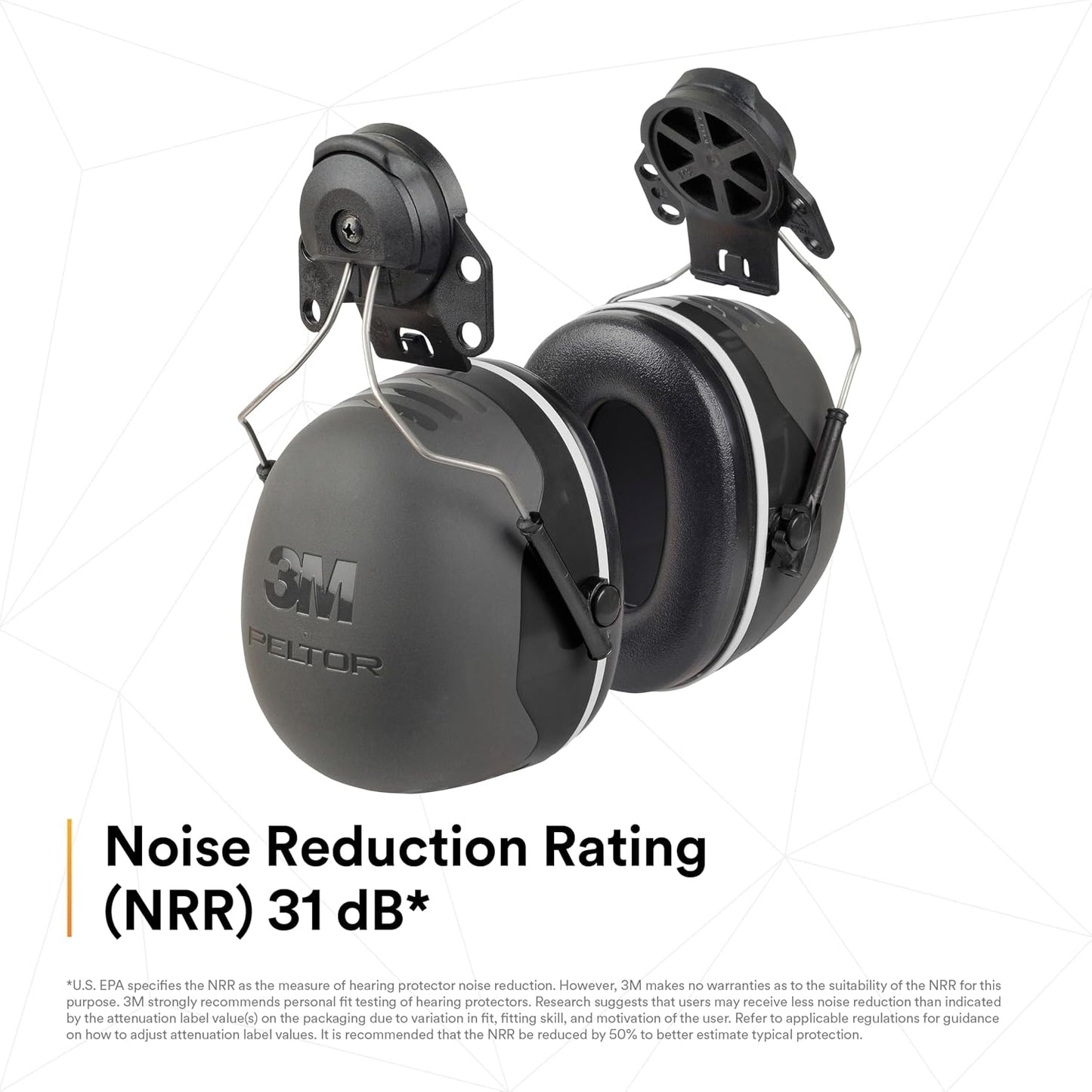 3M PELTOR Ear Muff Hearing Protection, X5 Series, Noise Protection NRR 21 dB, Construction, Manufacturing, Automotive