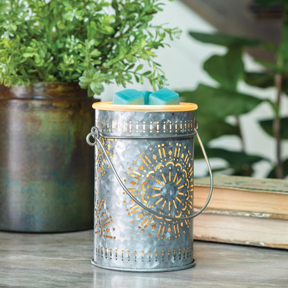 Candle Warmers ETC. Illumination Fragrance Warmer- Light-Up Warmer for Warming Scented Candle Wax Melts and Tarts or to Freshen Room, White Harmony