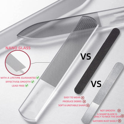 RedFlow Nail Buffer Set Contains 52 Nail Files, Double Sided 100/180 Grit Nail Files, Nail Buffering Files for Home and Salon Use (52 Pack)