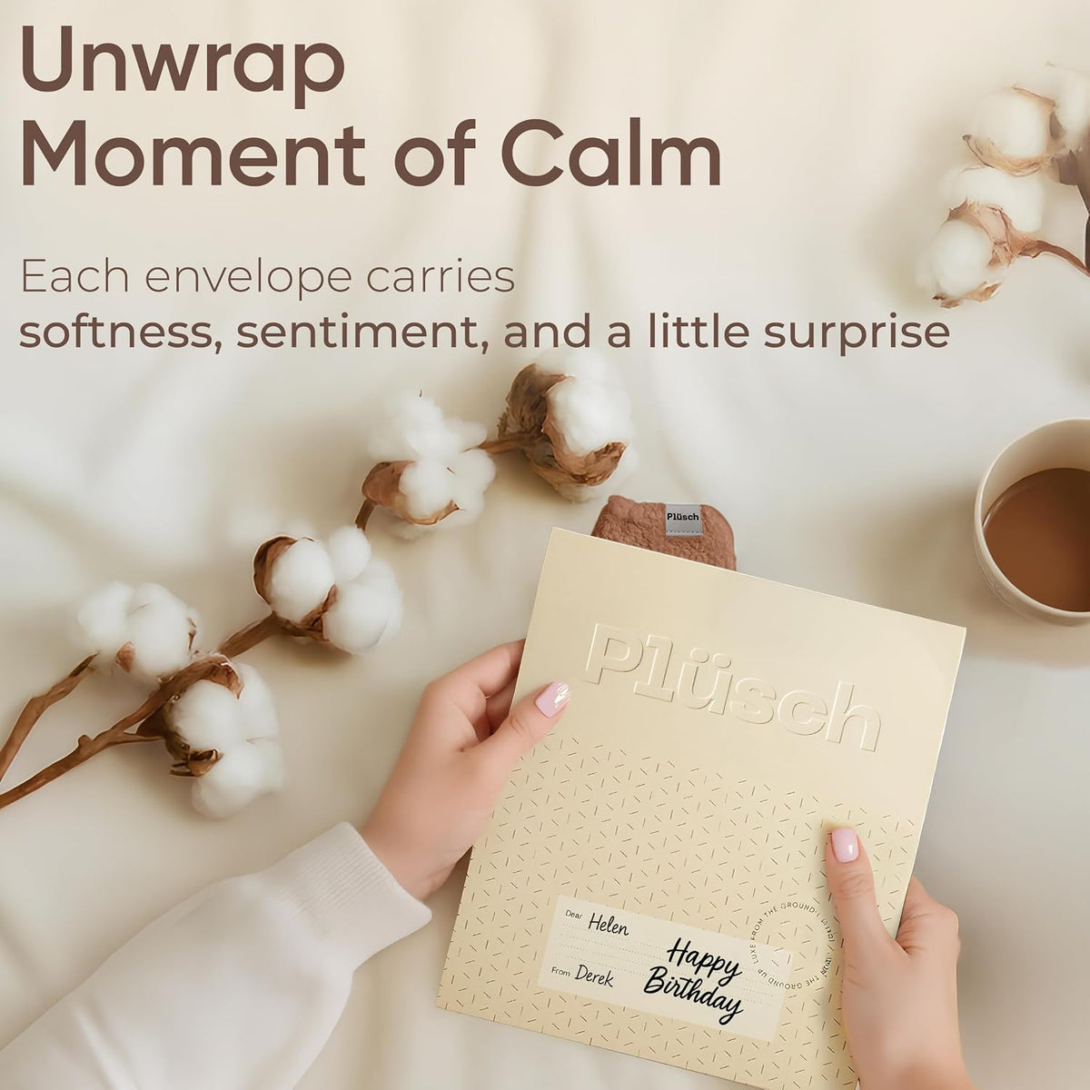 Plüsch Gift for Women – Ultra-Soft Cozy Cloud Socks in Kraft Envelope – Thoughtful Self-Care, Unique Birthday Gifts for Women