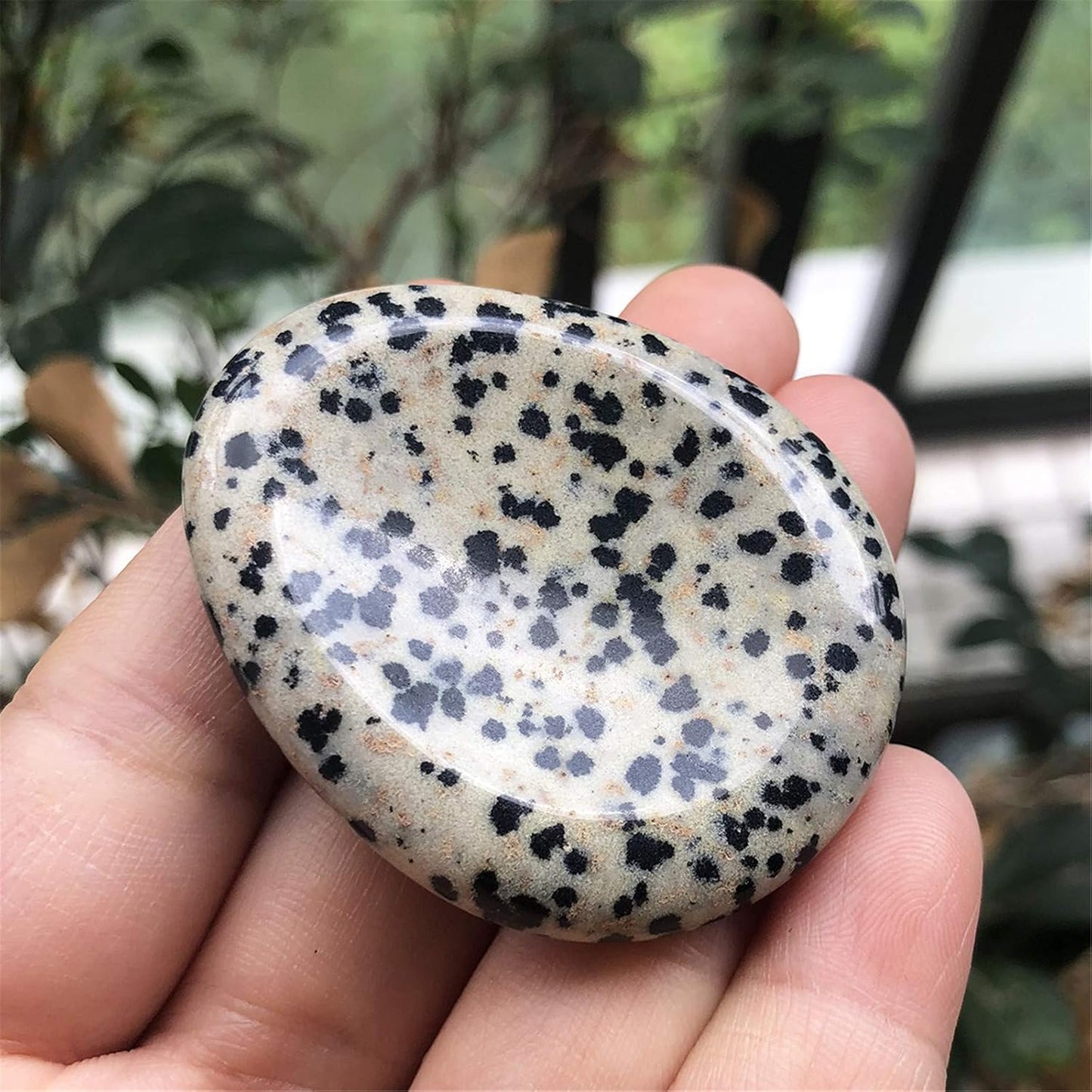 Fekuar Natural Moonstone Crystal Thumb Worry Stone, Hand Carved Healing Crystal Teardrop Pocket Worry Stones for Anxiety Stress Relief Meditation