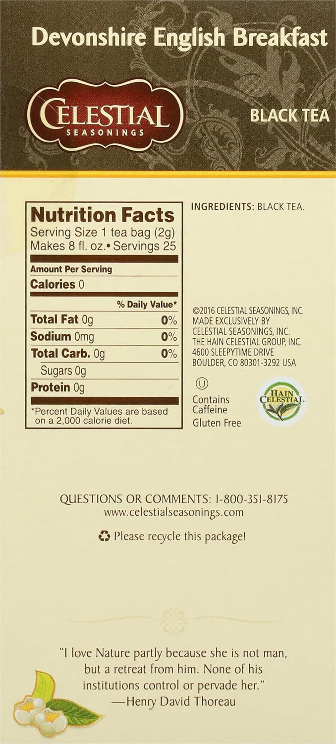 Celestial Seasonings Caffeine Free Chamomile Herbal Tea, 25 Tea Bags
