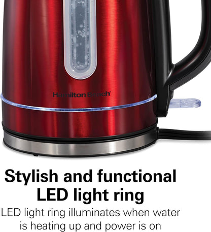 Hamilton Beach 1.7 Liter Electric Tea Kettle, Water Boiler & Heater