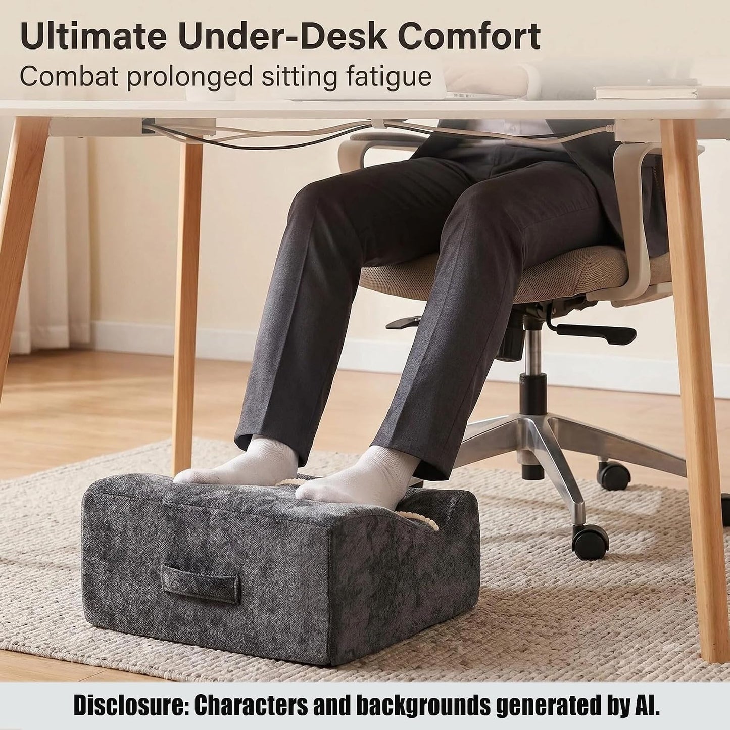 Work Foot Rest Under Desk,Comfort Foot Rest for Couch | Foot Rest For Under Desk at Work,At Soft Ergonomic Footrest,Support Foot Pillow,Heel Chair,Leg Elevation Pillow blue