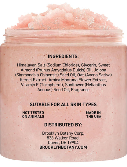 Brooklyn Botany Coconut Milk Body Scrub - Moisturizing and Exfoliating Body, Face, Hand, Foot Scrub - Fights Stretch Marks, Fine Lines, Wrinkles - Great Gifts for Women & Men - 10 oz