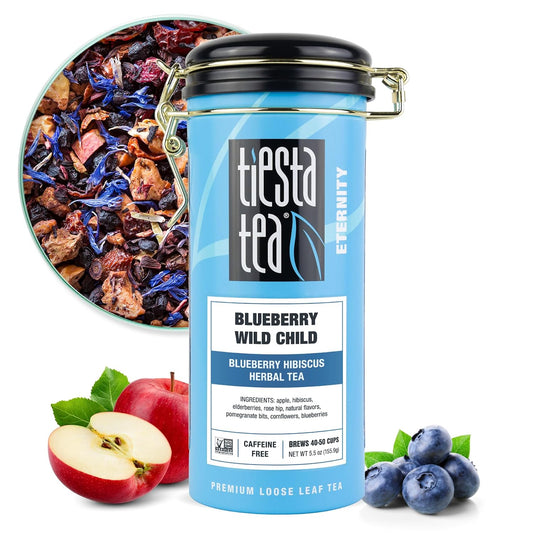 Tiesta Tea Blueberry Wild Child, Blueberry Hibiscus Herbal Tea, 5.5oz