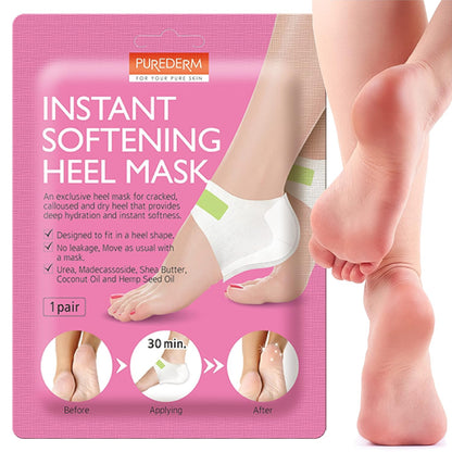 Purederm Exfoliating Foot Peeling Mask & Foot Peel for Dry Cracked Heels (1 Pack) – Dead Skin & Callus Remover for Feet, Rough Skin Care for Baby Soft Feet