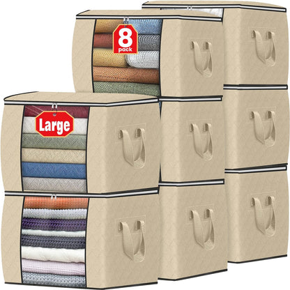 Fab totes Storage Bags for Clothes Blanket Storage Bins with Lids