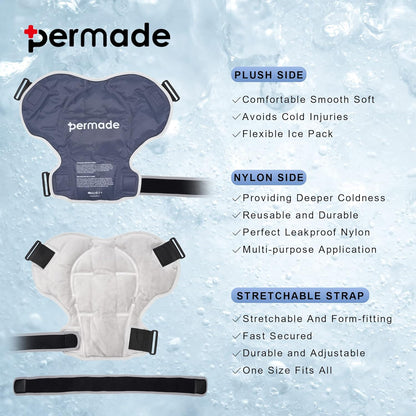 Shoulder Ice Pack Rotator Cuff Cold Therapy, Reusable Ice Pack Wrap Shoulder Cold Pack