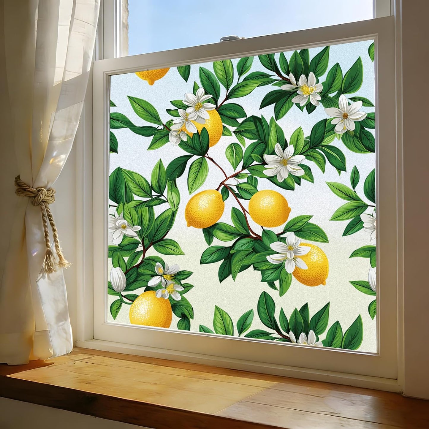 Frosted Glass Window Film, Decorative Sun Heat Blocking,Anti UV Save Energy