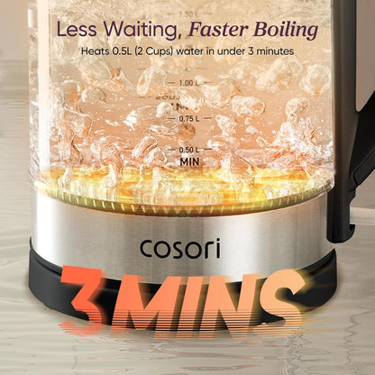 Cosori Electric Kettle, No Plastic Contact with Water, 1.7L, White