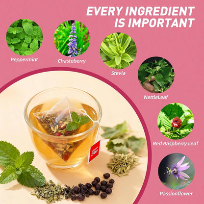 Jiaoming Fertility Tea for Women, Be An Easy Mama to Help With Conception Ovulation, Chinese Natural Herbal Female Hormone Balance Teabags