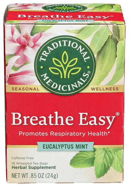 Traditional Medicinals Breathe Easy Eucalyptus Mint, 16 Tea Bags