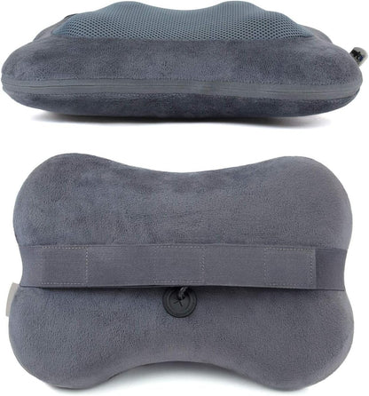 Zyllion Shiatsu Back and Neck Massager with Heat - 3D Electric Kneading Deep Tissue Massage Pillow for Muscle Pain Relief, Black, ZMA-13