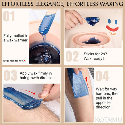 KOTAMU Waxing Kit for Women & Men, Pink Digital Wax Pot Warmer Hair Removal | Home Hard Wax Kit, Wax Machine, Face, Eyebrow, Bikini, Brazilian, Body, Sensitive Skin, 25 Accessories, Beginner-Friendly
