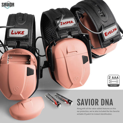 Savior Equipment Apollo Electronic Earmuffs For Shooting w/Gel Ear Pads, 24dB NRR, Noise Cancelling Ear Protection Headset