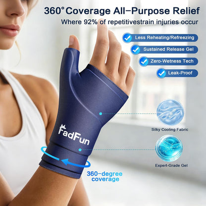FadFun Ankle Ice Pack Wrap for Swelling,Cold/Hot Therapy Ice Socks for Feet,Reusable Gel Ice Compression Socks,for Soothe Plantar Fasciitis,Achilles Tendonitis,Sprained,Pain Relief,for Women & Men