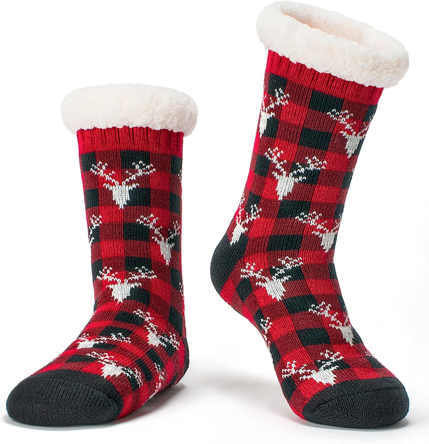 Cozylook Fuzzy Slipper Socks for Women with Grips Warm Cozy Soft Non-Slip Winter Socks Cozy Gift Idea