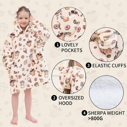Fiosnow Glow in the Dark Unicorn Blanket Hoodies for Kids 6-13YR Oversize Wearable Blanket Hoodies for Boys Girls Teens