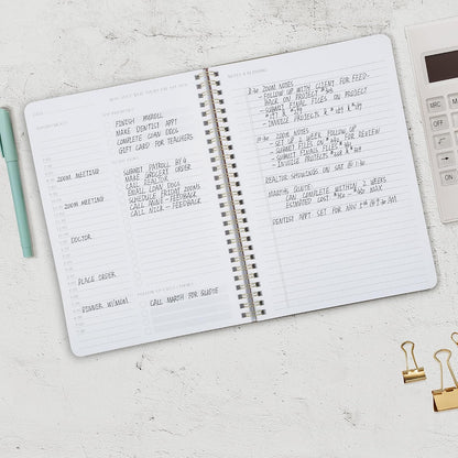 Beautiful Daily Planner And Notebook With Hourly Schedule - Aesthetic Spiral To do List Notepad to Easily Organize Your Work Tasks And Appointments - The Perfect Office Supplies For Women