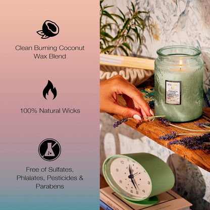 Voluspa Baltic Amber Candle, 18 oz, Coconut Wax Blend, Scented Candles for Home, 100 Hour Burn Time, Candle Jar
