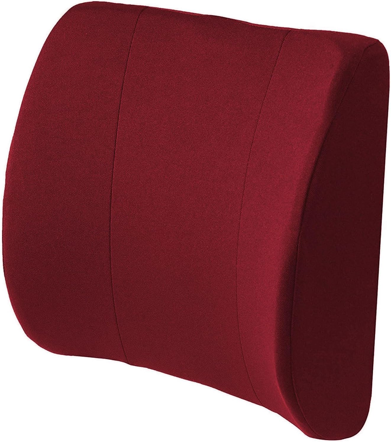 DMI Lumbar Support Pillow for Chair to Assist with Back Support with Removable Washable Cover and Firm Insert to Ease Lower Back Pain while Improving Posture, 14 x 13 x 5, Contoured Foam, Elite, Gray