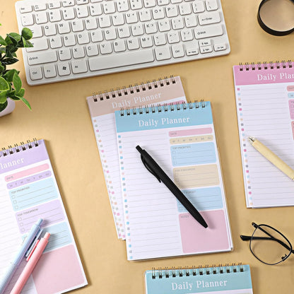 20 Pack To Do List Notepad, Daily To Do List Notebook, 5" x 8" 30 Sheets Spiral Paper Planner Notebook, A5 Undated Daily Planner Notepad with Checklist for Office Planning, Schedules