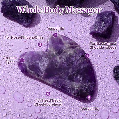 rosenice Gua Sha Facial Tools Guasha Tool Gua Sha Jade Stone Manual Massage Sticks for Jawline Sculpting and Puffiness Reducing for Face Body Tensions Reduce Festive Gifts
