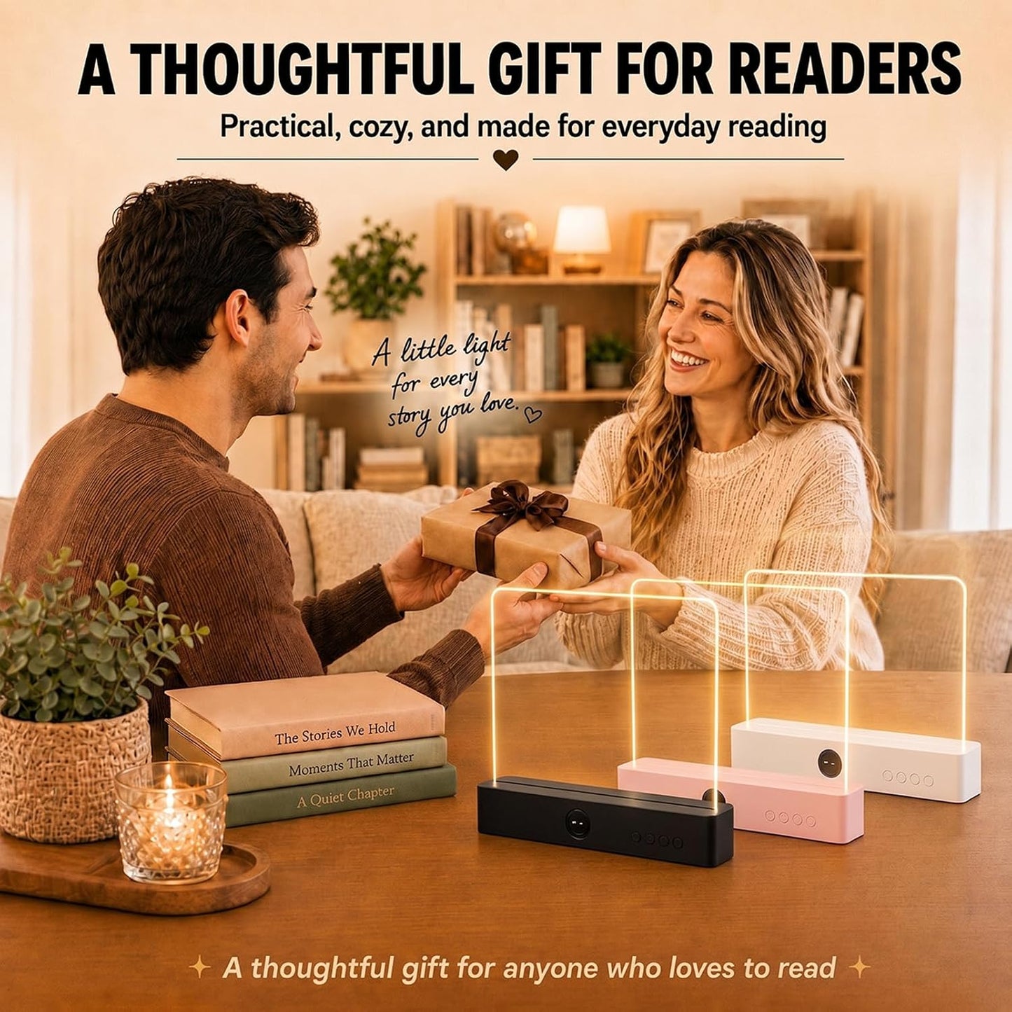 30 LED Book Light for Reading at Night in Bed, Rechargeable Book Page Light, 3 Color Temperatures, Stepless Dimming, 1-99 Min Timer, 2-in-1 Reading Light Light & Night Light, Gift for Readers White